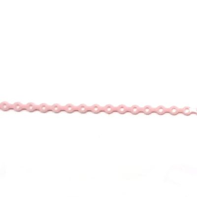 Dental Orthodontic Elastic Rubber Power Chain Braces Bands Short/Long/Close for Teeth Braces (Closed, Pink)