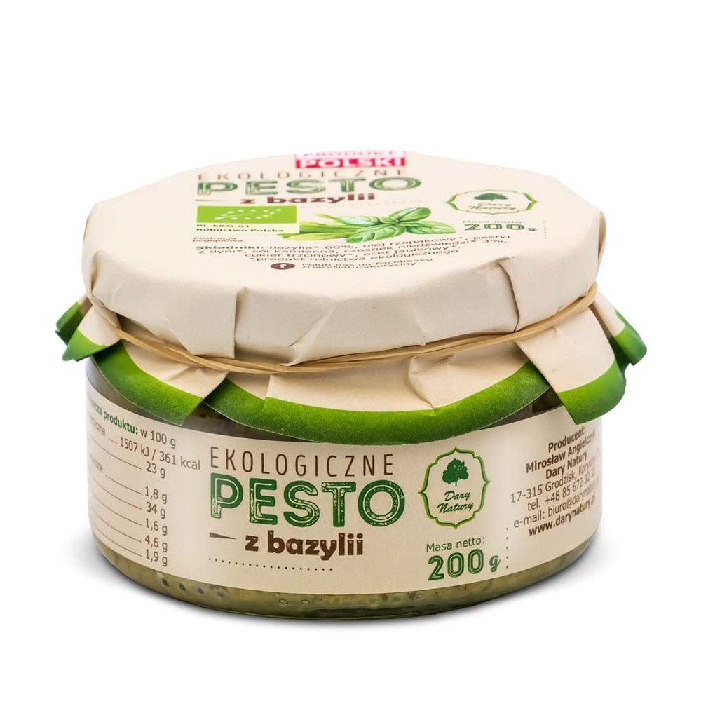 Basil Pesto Organic 200 g  Gifts of Nature