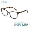 2SeeLife Large Cat Eye Reading Glasses For Women - Medium-Wide Faces, Durable Frame, Spring Hinges, Oversized Cateye Readers, Rose-Blue Tortoise, +1.50 view 2