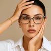 2SeeLife Large Cat Eye Reading Glasses For Women - Medium-Wide Faces, Durable Frame, Spring Hinges, Oversized Cateye Readers, Rose-Blue Tortoise, +1.50 view 3