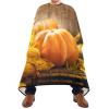 Happy Thanksgiving Day Pumpkins Waterproof Barber Cape Unisex Hairdressing Salon Cape Beard Shaving Bib Apron Professional Haircut Tools, 65 x 55 inch view 2