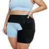 Plus Size Hip Brace Thigh Compression Sleeve | Hip Sciatica Pain Relief Device Brace | Hamstring & Groin Compression Sleeve Wrap | Sciatic Nerve Relief | Hip Support Brace for Women & Men | LG / LEFT view 1