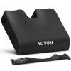 AUVON Wheelchair Seat Cushions for Sciatica, Back, Coccyx, Pressure Sore and Ulcer Pain Relief, Memory Foam Pressure Relief Cushion with Detachable Safety Strap, Breathable & Waterproof Fabric view 4