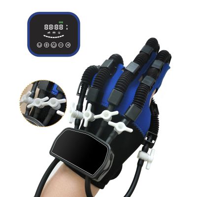 TOOJUN Self-Training Rehabilitation Robot Gloves, Hemiplegia Finger Glove Rehabilitation Trainer Stroke Recovery Equipment with 3 Workout Modes for Hand,RightHand-L