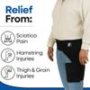 Plus Size Hip Brace Thigh Compression Sleeve | Hip Sciatica Pain Relief Device Brace | Hamstring & Groin Compression Sleeve Wrap | Sciatic Nerve Relief | Hip Support Brace for Women & Men | LG / RIGHT view 2
