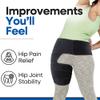 Plus Size Hip Brace Thigh Compression Sleeve | Hip Sciatica Pain Relief Device Brace | Hamstring & Groin Compression Sleeve Wrap | Sciatic Nerve Relief | Hip Support Brace for Women & Men | LG / RIGHT view 4