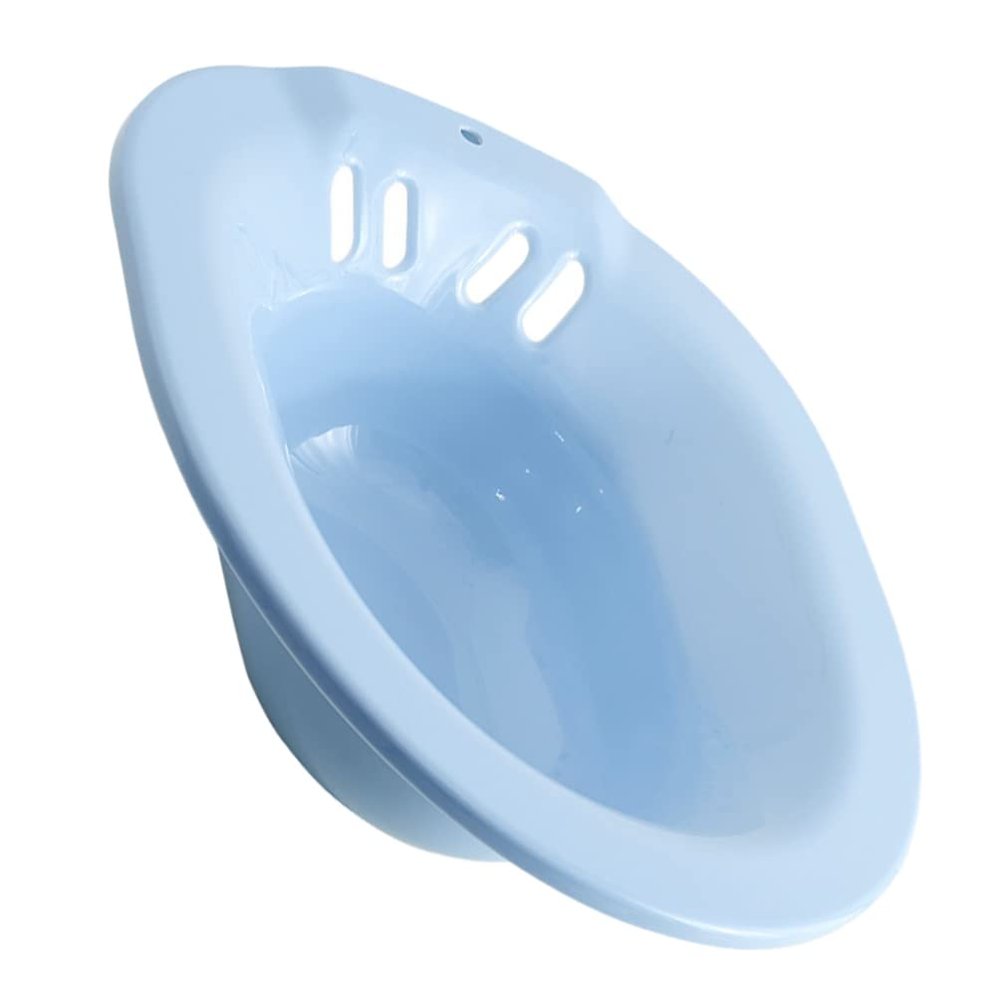 DOITOOL Sitz Bath Plastic Toilet Seat Basin for Postpartum Care Squat Basin Wash for Pregnant Women and Bidet Users