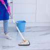 Microfibre Triangle Cleaning Mop, Foldable Automatic Water Squeezing Mop Cleans Kitchen, Wall, Bathroom Floor, Ceiling, Sofa, Corners, Bed Bottom, Extendable Handle 130cm (White+2PCS Mop Cloth) view 2