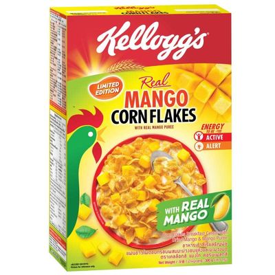 Kellogg's Real Mango Corn Flakes Breakfast Cereal | Limited Edition (300g)