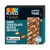 KIND Thins, Gluten Free Snack Bars,Dark Chocolate Nuts and Sea Salt High Fibre, Healthy Snack, 95 calories, No Artificial Colours, Flavours or Preservatives, Multipack 16 x 19g view 1