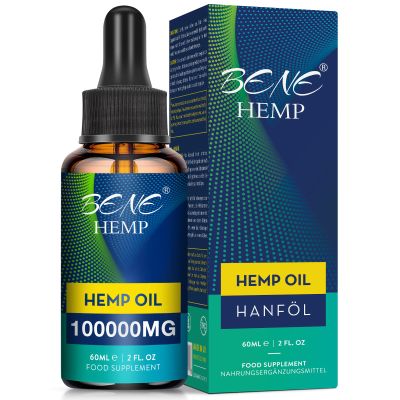 High Strength 100000mg Natural Oil, Premium Quality, Rich in Omega 3-6-9, Vitamin C & E, 100% Vegan, Non-GMO (60 ml (Pack of 1))