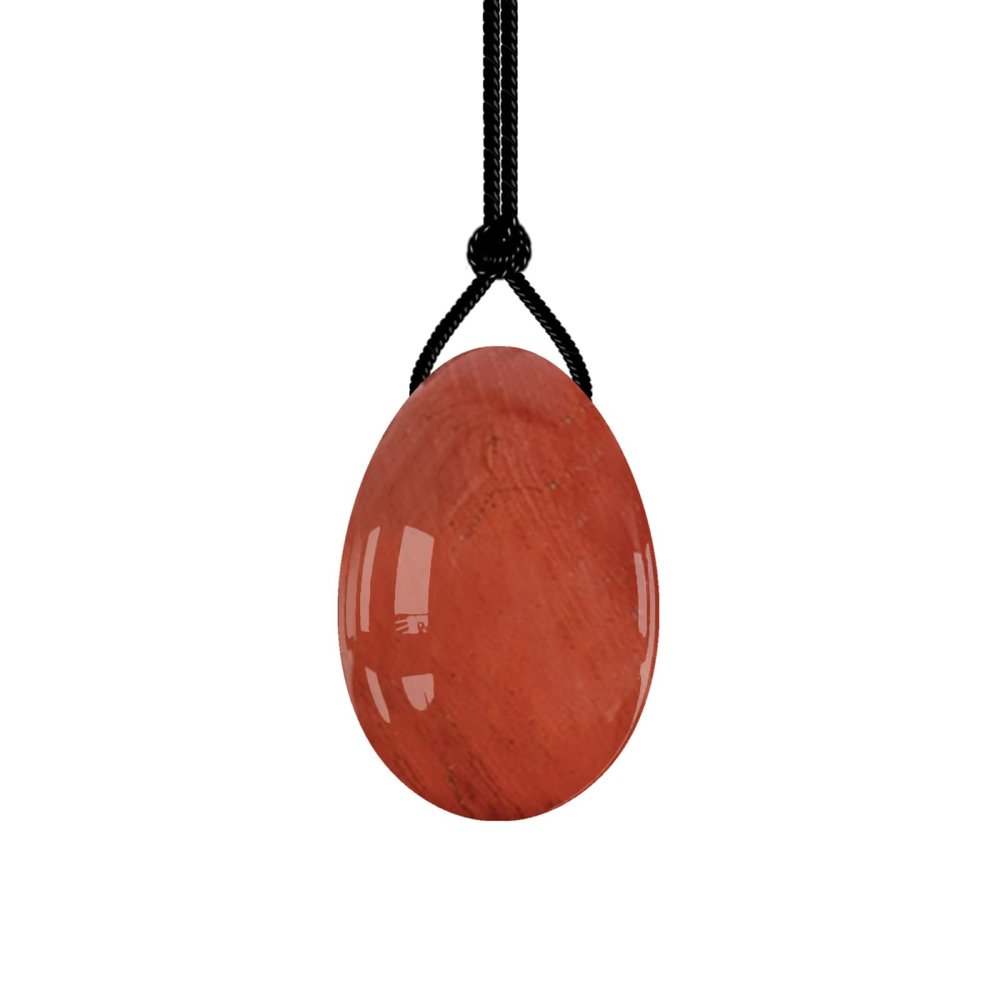 45X30mm Drilled Yoni Egg 16 Natural Materials Jade Eggs Massage Ball for Female Kegel Exercise,Redstone Eggs