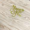 OIXCMNJQ Gold Glitter Miss To Mrs Cake Topper for Bridal Shower, Mr and Mrs Wedding/Engagement/Marriage Party Decoration Supplies view 2