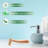 Bamboovement "The most natural razor in the world for men and women", sustainable disposable razor, 99% less plastic, 3 premium blades view 4