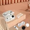 MULOVE Eyeglass and Contact Lens Case, 2 in 1 Portable Glasses with Marbling, Multifunction, Durable, Compact, Double Storage Kit,Marble Color view 3