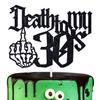 Hequoyer Black Glitter Death to My 30's Cake Topper,Rip Thirties/Kissing My 30's Goodbye Cake Dcor, Happy 40th Birthday Party Decoration Supplies view 1