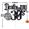 Hequoyer Black Glitter Death to My 30's Cake Topper,Rip Thirties/Kissing My 30's Goodbye Cake Dcor, Happy 40th Birthday Party Decoration Supplies view 2