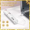 Gurelax Facial Hair Remover for Women, USB Rechargeable Painless Face Hair Removal Device with LED Light for Peach Fuzz, Chin, Cheek, Festival Gift Box Packaging view 4