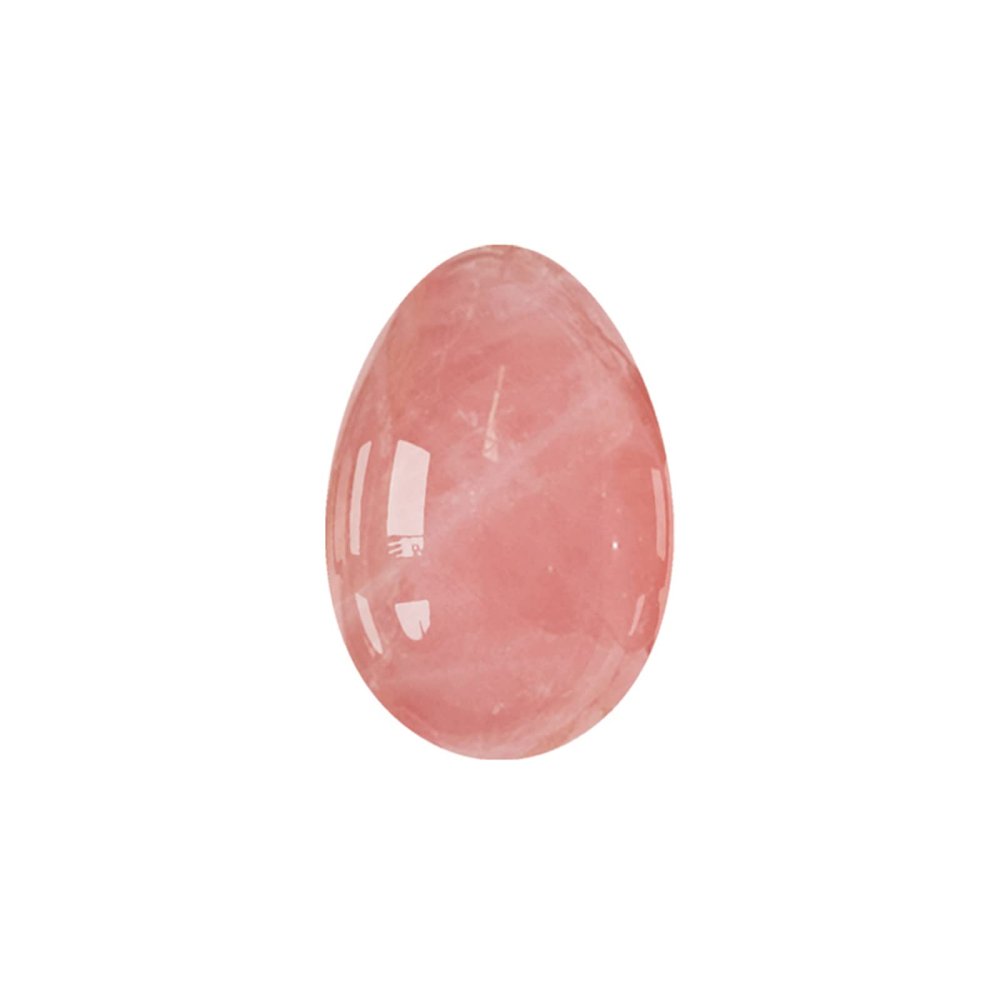 Undrilled Yoni Eggs 45X30mm Natural Rose Quartz Massage Egg Obsidian Crystal Jade Eggs Kegel Exercise Massage Ball,Rose Quartz Eggs