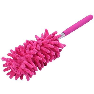 Duffy Extendable Telescopic Magic Microfibre Cleaning Feather Duster Extending Brush Creative and Exquisite Workmanship (Pink)