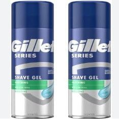 2 x 200ml Men Shaving Gel Aloe Vera Sensitive Skin Face Fresh Scent