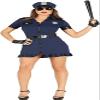 Women Adult Sexy Police Officer Costume Naughty Cop Fancy Dress (Womens: Medium) view 3