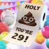 Printed TP Holy Poop You're 29 Printed Toilet Paper Gag Gift  Happy 29th Birthday Funny Toilet Paper For Best Prank, Surprise, Bathroom Decor, Novelty Bday Fun Gift For Men or Women - 500 Sheets view 2