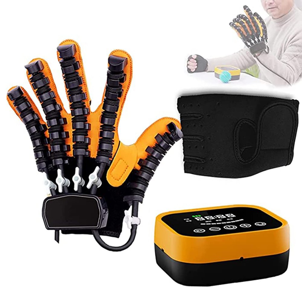 TOOJUN Stroke Rehabilitation Robot Gloves Finger And Hand Function Rehabilitation Trainer for Hand Pain Relief Therapy - Arthritis,LeftHand-M
