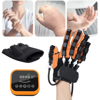 TOOJUN Stroke Hand Therapy Equipment Elderly Rehabilitation Training Gloves Finger And Hand Function Rehabilitation Trainer Chargeable Hand Splint,RightHand-XL