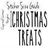 'Christmas Treats' - Vinyl Sticker Decal Label Transfer for Jar, Container. Party, Sweets, Chocolates, Gift Bag, Box (Small - 3cm Tall Capital Letter Height, Violet Purple) view 3