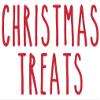 'Christmas Treats' - Vinyl Sticker Decal Label Transfer for Jar, Container. Party, Sweets, Chocolates, Gift Bag, Box (Small - 3cm Tall Capital Letter Height, Sky Blue) view 4