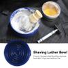 Abledance Ceramic Men's Shaving Mug Bowl Cup Thread Bottom Wide Mouth for Shave Brush and Shaving Soap Royal Blue view 2