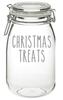 'Christmas Treats' - Vinyl Sticker Decal Label Transfer for Jar, Container. Party, Sweets, Chocolates, Gift Bag, Box (Small - 3cm Tall Capital Letter Height, Red) view 1