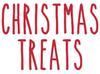 'Christmas Treats' - Vinyl Sticker Decal Label Transfer for Jar, Container. Party, Sweets, Chocolates, Gift Bag, Box (Small - 3cm Tall Capital Letter Height, Red) view 4