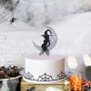 A Baby is Brewing Crescent Moon Cake Topper - Pregnant Witch Cake Topper, Halloween Baby Shower, Photo Booth Props, Cake Decoration for Personalized. view 3
