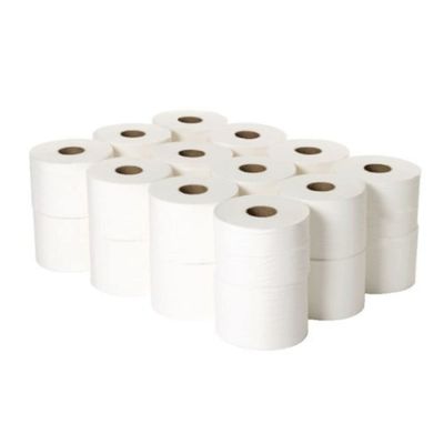Micro Twin Jumbo Style Toilet Roll 2 Ply Pure Paper Soft White Hi-Grade not Recycled Super Maxx (72)