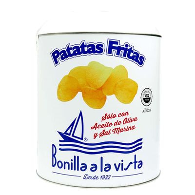 Bonilla a La Vista | Patatas Fritas | Organic | Gluten Free Crisps | 275g Tin | Case of 6