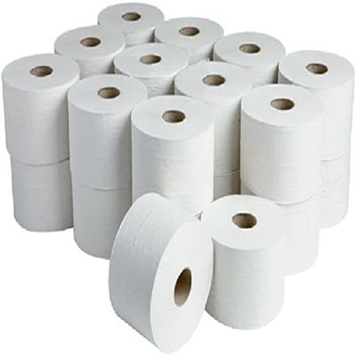 24 Micro Mini Toilet Roll 2 Ply 100M Pure Paper Micro Twin Jumbo Style Soft White Hi-Grade not Recycled Super Maxx