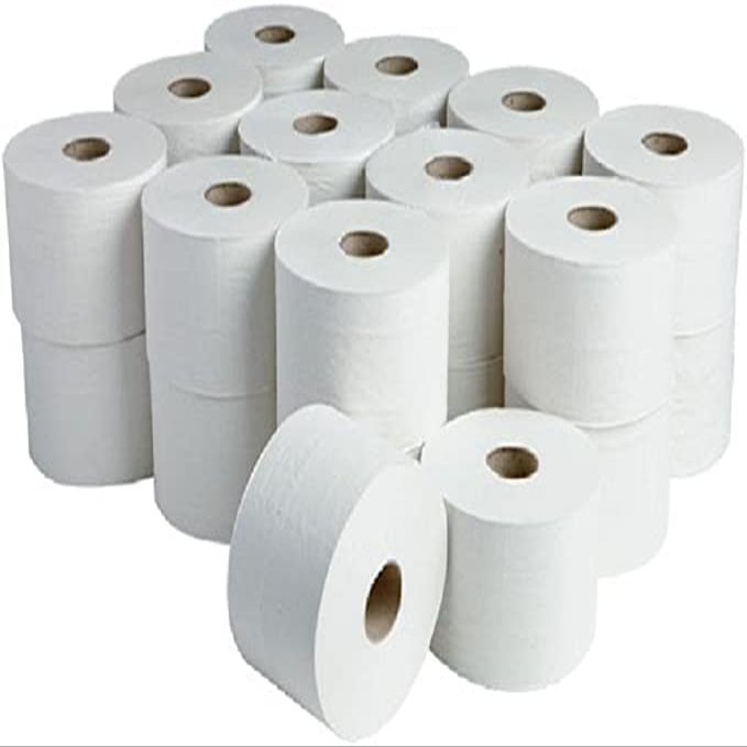 24 Micro Mini Toilet Roll 2 Ply 100M Pure Paper Micro Twin Jumbo Style Soft White Hi-Grade not Recycled Super Maxx