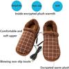 ZAKSEM Warming Slippers Usb Foot Warmer Electric Heated Shoes Electric Heated Slippers Washable Warming Shoes for Indoor Winter view 3