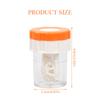 Zsanhua 5 Pieces Contact Lens Barrel Cases, Plastic Portable Contact Lens Cleaner Washer Manual Rotation Contact Lens Cleaning Case for Daily Eyes Care (5 Colors) view 4