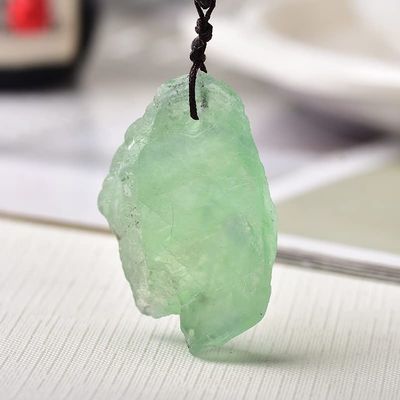 100% Natural Aquamarine Original Stone Pendant Natural Quartz Stone Raw Crystal Quartz Fashion for Men Women Jewelry DIY Gift,Random Delivery5,1pcs
