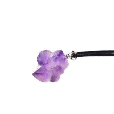 1PC Natural Crystal Pendant Necklace Brazil Amethyst Crystal Random Shaped Stones Fashion Mineral Jewelry for Women Or Man