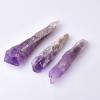 1PC Natural Amethyst Quartz Cluster Crystal Rod Point Rock Mineral Specimen Gem Crystal Stone Home Decor Collection Gift,Quartz Cluster,1pc view 1