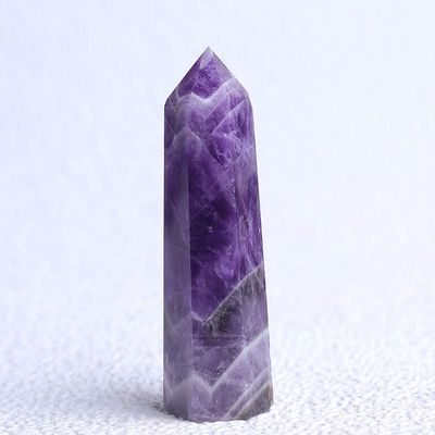 1PC Natural Amethyst Point Quartz Rock Mineral Specimen Hexagonal Prism Ornament Magic Wand Gemstone Crystal Tower,Amethyst,50-60mm