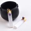 100% Natural Selenite Plaster Pendant Rock Mineral Specimen Jewelry Stone Add Charm DIY Gifts Souvenir 1PC,Purple,1pcs view 1