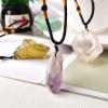 100% Natural Aquamarine Original Stone Pendant Natural Quartz Stone Raw Crystal Quartz Fashion for Men Women Jewelry DIY Gift,Random Delivery45,2pcs view 1