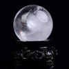 1PC Natural Rock Crystal Quartz Ball Polished Globe Massaging Ball Stone Home Decoration Exquisite Souvenirs Gift,Quartz Ball,60-70mm view 3