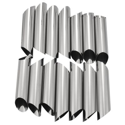 14 Stainless Steel Tubes 430 Shapes Pastry Cannoli Moulds - 5 Inches