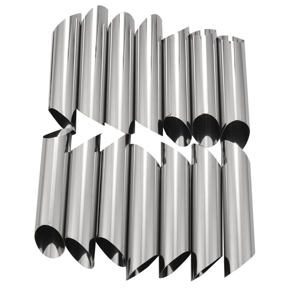 14 Stainless Steel Tubes 430 Shapes Pastry Cannoli Moulds - 5 Inches